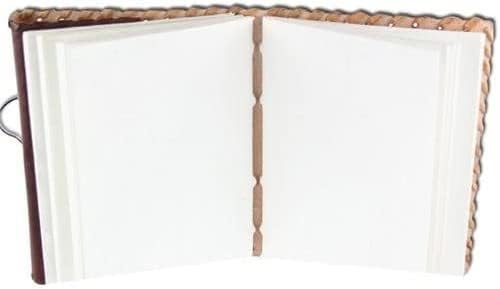 Shy Shy Leather Journal Notebook Diary Vintage Side Stitched Scrap Book Drawing Book Personal Diary (6 x 8 inches)