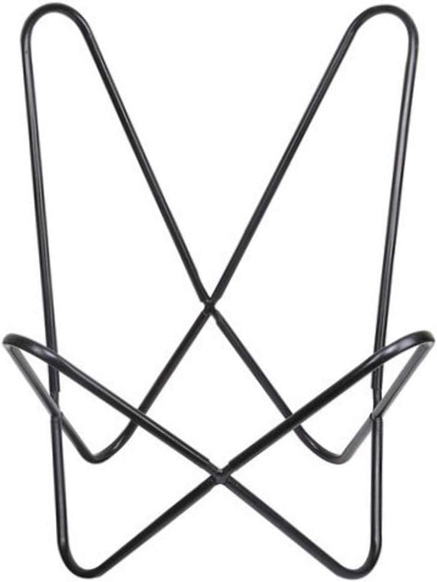 Shy Shy Let’s Touch The Sky Butterfly Chair Brown Leather Butterfly Chairs Handmade with Powder Coated Steel Frame (Butterfly Chair Frame)