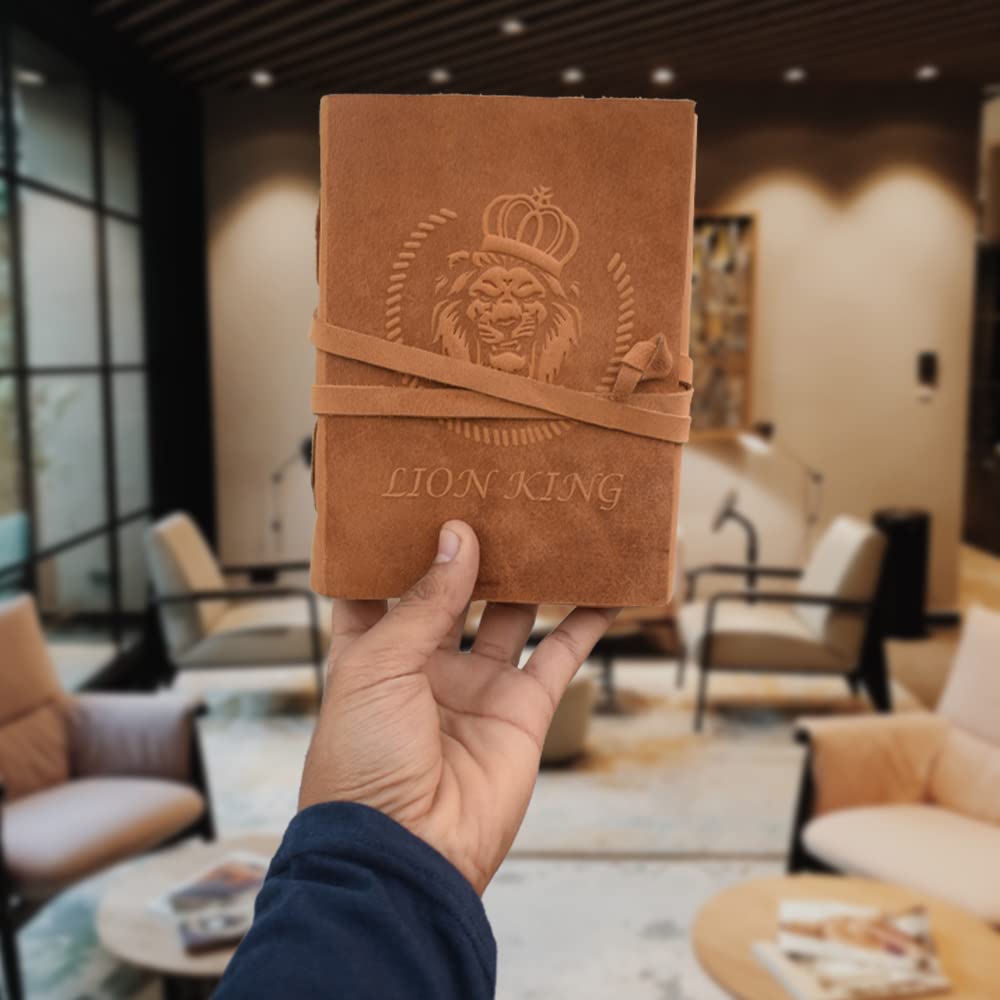 Shy Shy Let's Touch The Sky Leather Journal Notebook, Leather Bound Journal for Men and Women, Lined Travel Journal & Writing Journal for Personal Diary, 5x7 inches, Brown, 200 Pages Organizer