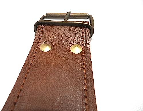 Shy Shy Duffle Bag Strap Replacement Handmade From Full Grain Leather, Adjustable Shoulder Strap With Metal Hooks perfect Match for Messenger Bag, Camera & Travel Bags, Duffle Bag