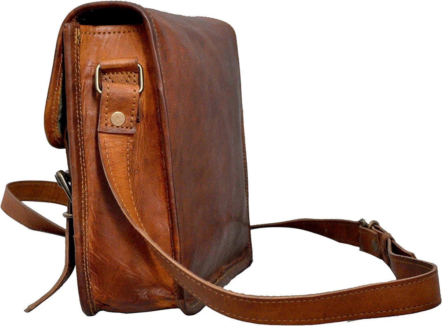 10" Inch Leather Messenger Bag vintage satchel bag Crossbody Bags for Men and Women unisex office bag
