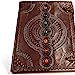 Shy Shy let's Touch The Sky Leather Journal Book 10 x 13 Inches Seven Chakra Medieval Stone Embossed Handmade Book of Shadows Notebook Office Diary College Book Poetry Book Sketch Book Office Product