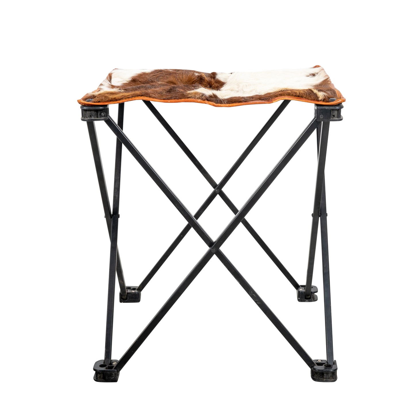 Shy Shy Let's Touch The Sky Vintage Hair-on Camping Stool, Portable Folding Stool for Outdoor Walking Hiking Fishing Camping Chair Foot Stool,Collapsible, Portable Footrest 20x17inch