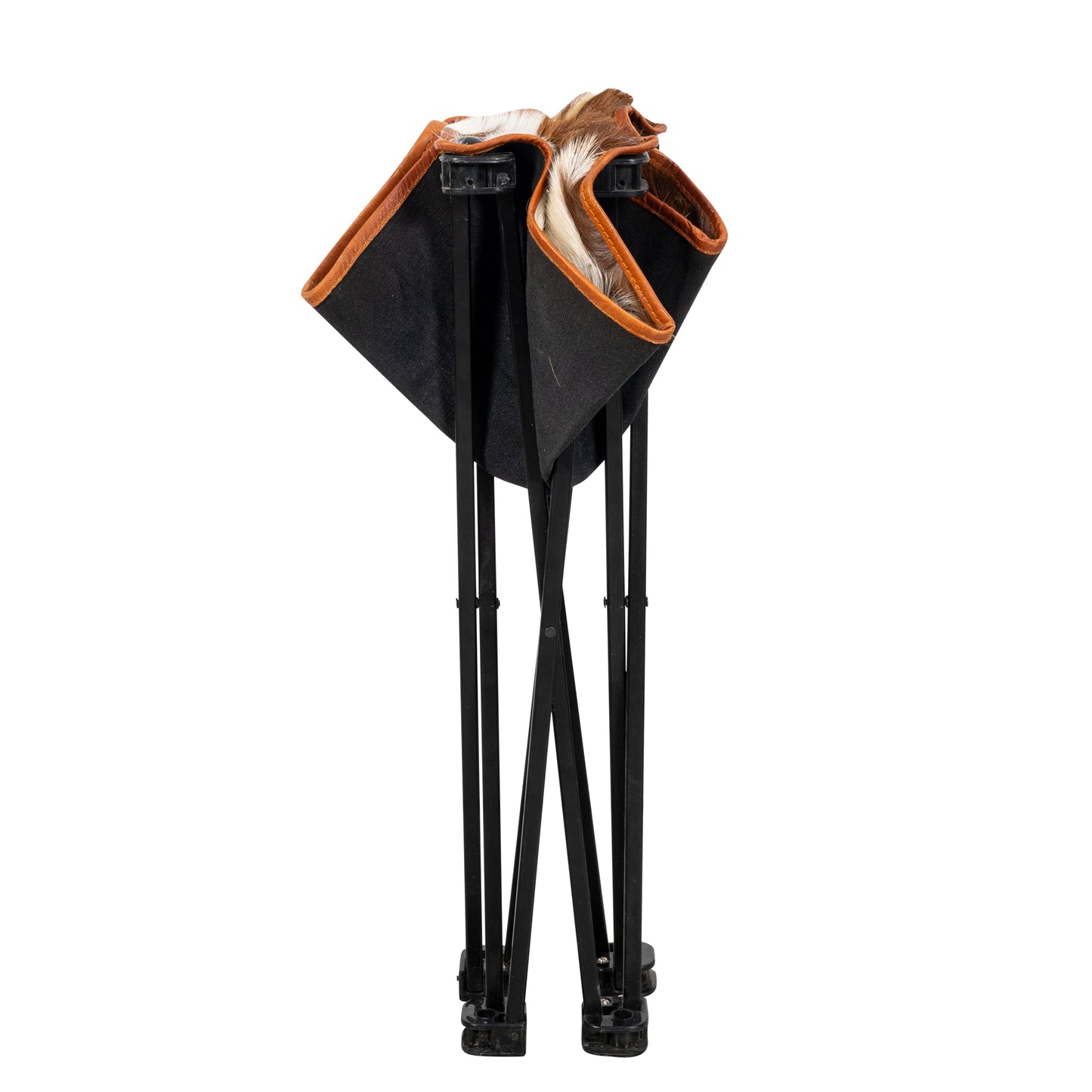 Shy Shy Let's Touch The Sky Vintage Hair-on Camping Stool, Portable Folding Stool for Outdoor Walking Hiking Fishing Camping Chair Foot Stool,Collapsible, Portable Footrest 20x17inch