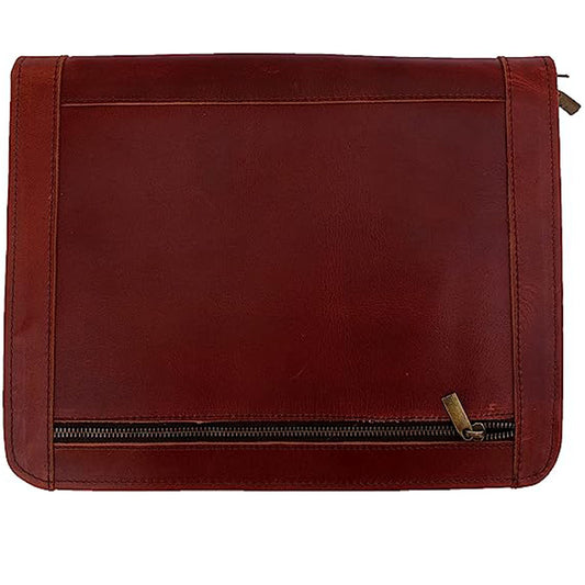 Leather Portfolio, A4 Document Folder Writing Pad Padfolio, Professional Writing Letter Notepad Organizer for Business Office Conference, Resume Folio Binder Gift for Men & Women