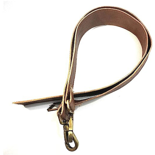 Shy Shy Duffle Bag Strap Replacement Handmade From Full Grain Leather, Adjustable Shoulder Strap With Metal Hooks perfect Match for Messenger Bag, Camera & Travel Bags, Duffle Bag