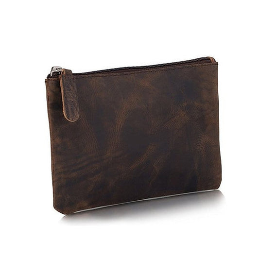 Leather Pencil Case Vintage Style Paint Brush Holder Coin Pouch Gift for Artists