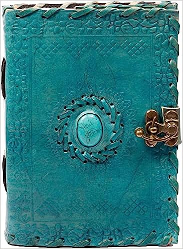 Shy Shy Let's Touch The Sky Leather Journal Writing Notebook Handmade Bound Vintage Journal For Women & Men with lapiz Stone Gift For Art Sketchbook In 7x5