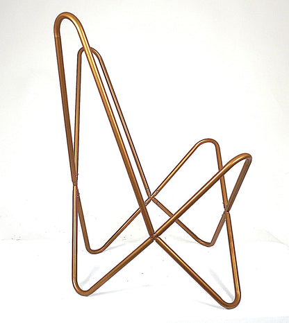 Living Room Chairs-Butterfly Chair Handmade with Powder Coated Folding Iron Frame (Only Folding Frame) (Golden Frame)