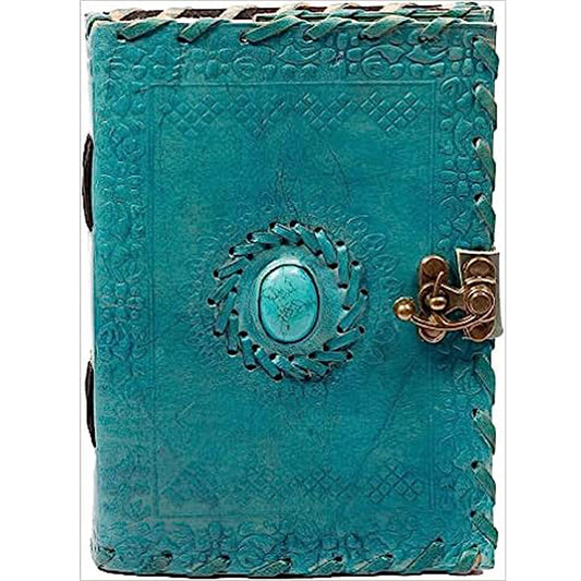 Shy Shy Let's Touch The Sky Leather Journal Writing Notebook Handmade Bound Vintage Journal For Women & Men with lapiz Stone Gift For Art Sketchbook In 7x5