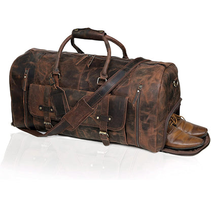 24 inches Genuine Leather Duffel 24 inches Genuine Leather Duffel