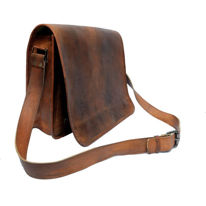 Leather Real Messenger bag for Laptop Briefcase Satchel Men and Women Messenger Handmade Bag Laptop Bag Satchel Bag Padded Messenger Bag Brown.